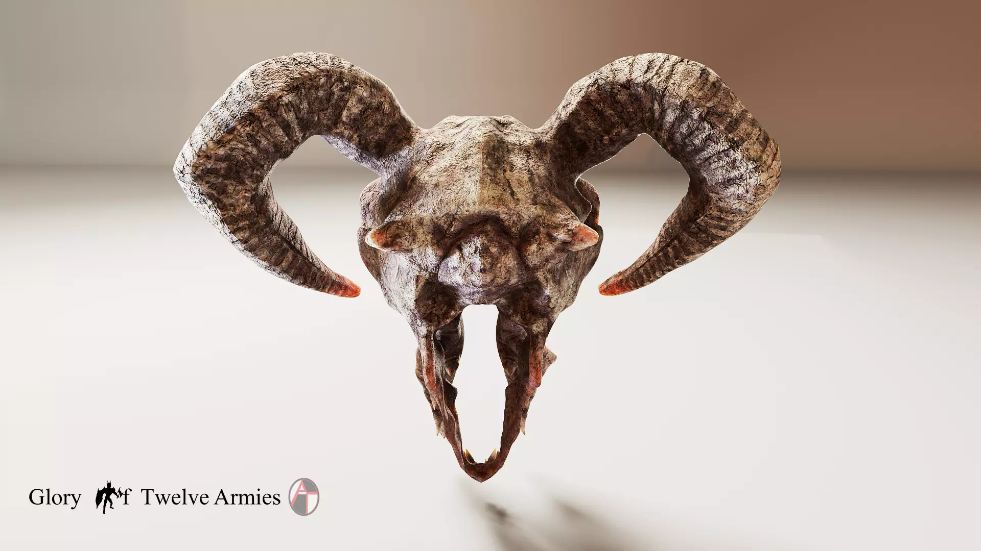 3D Ram Skull  Game and Movie Ready Asset Low-poly 3D model_5