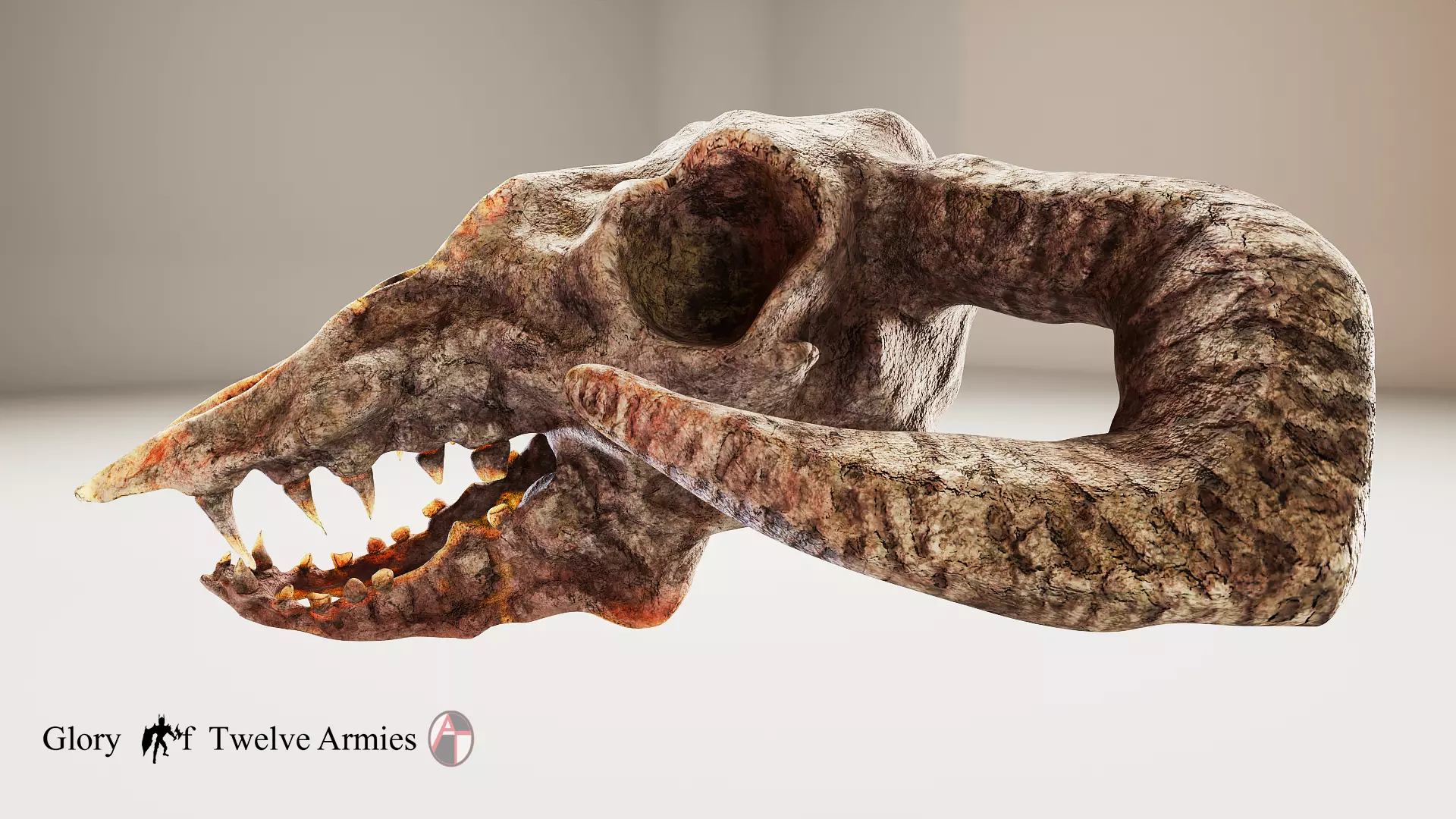 3D Ram Skull  Game and Movie Ready Asset Low-poly 3D model_6