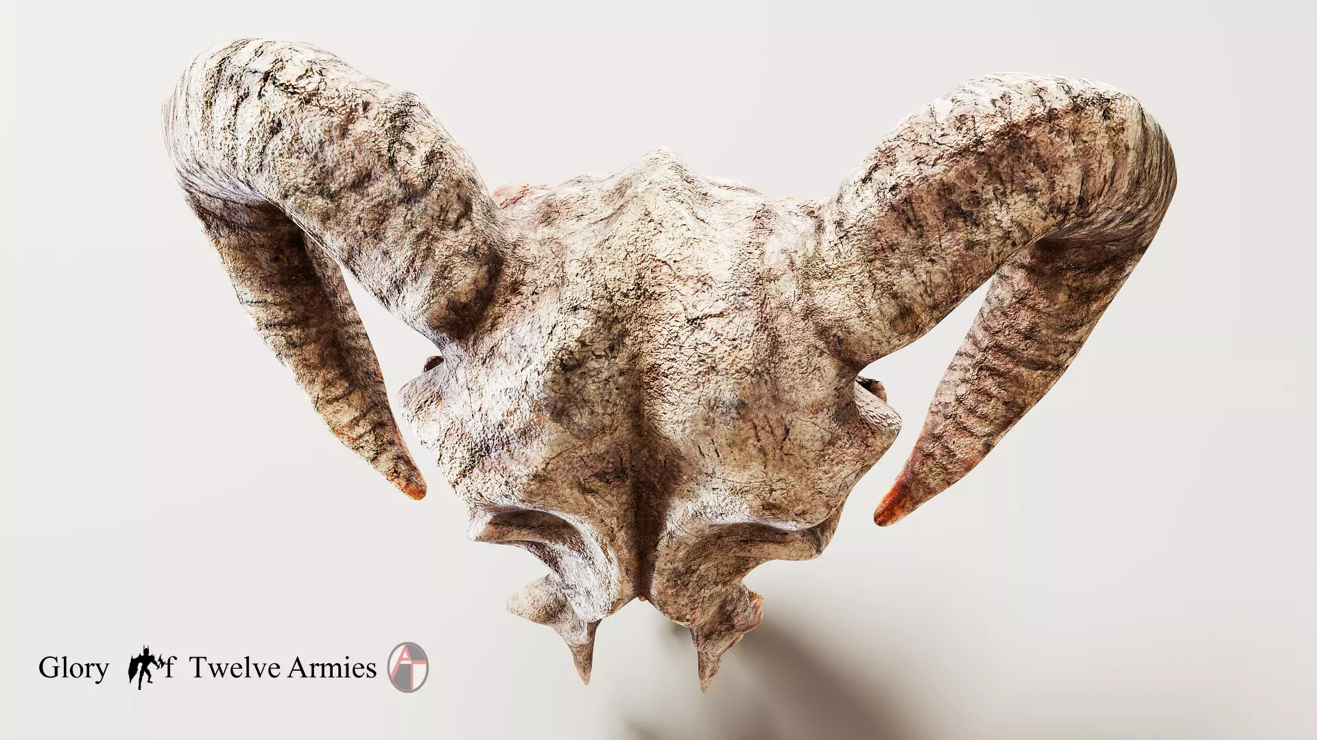 3D Ram Skull  Game and Movie Ready Asset Low-poly 3D model_4