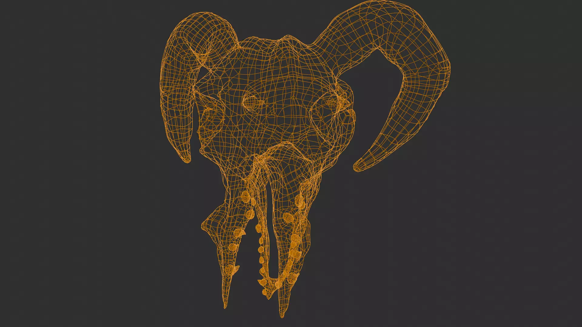 3D Ram Skull  Game and Movie Ready Asset Low-poly 3D model_12