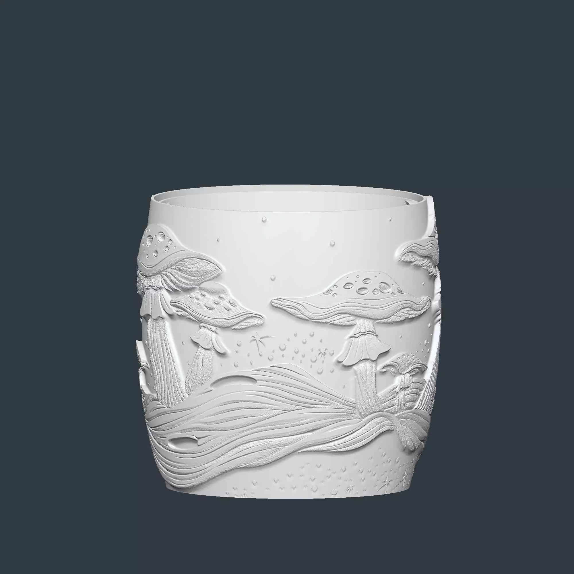 Fly Agaric Plant Pot with Drainage No Supports Needed 3D print model_5