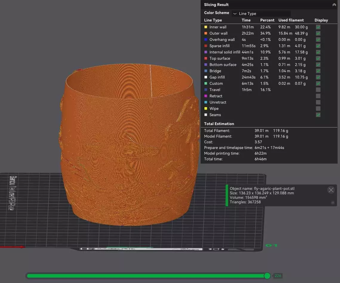 Fly Agaric Plant Pot with Drainage No Supports Needed 3D print model_4