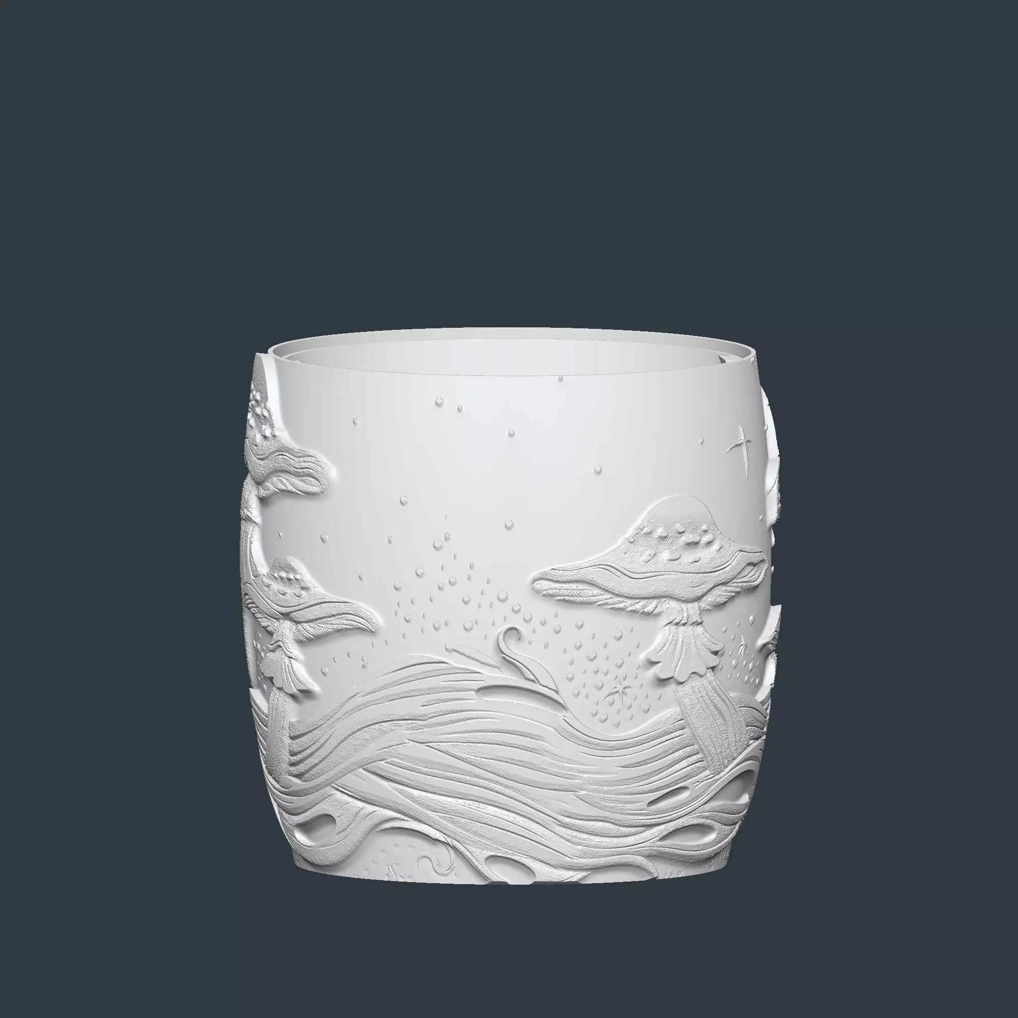 Fly Agaric Plant Pot with Drainage No Supports Needed 3D print model_8