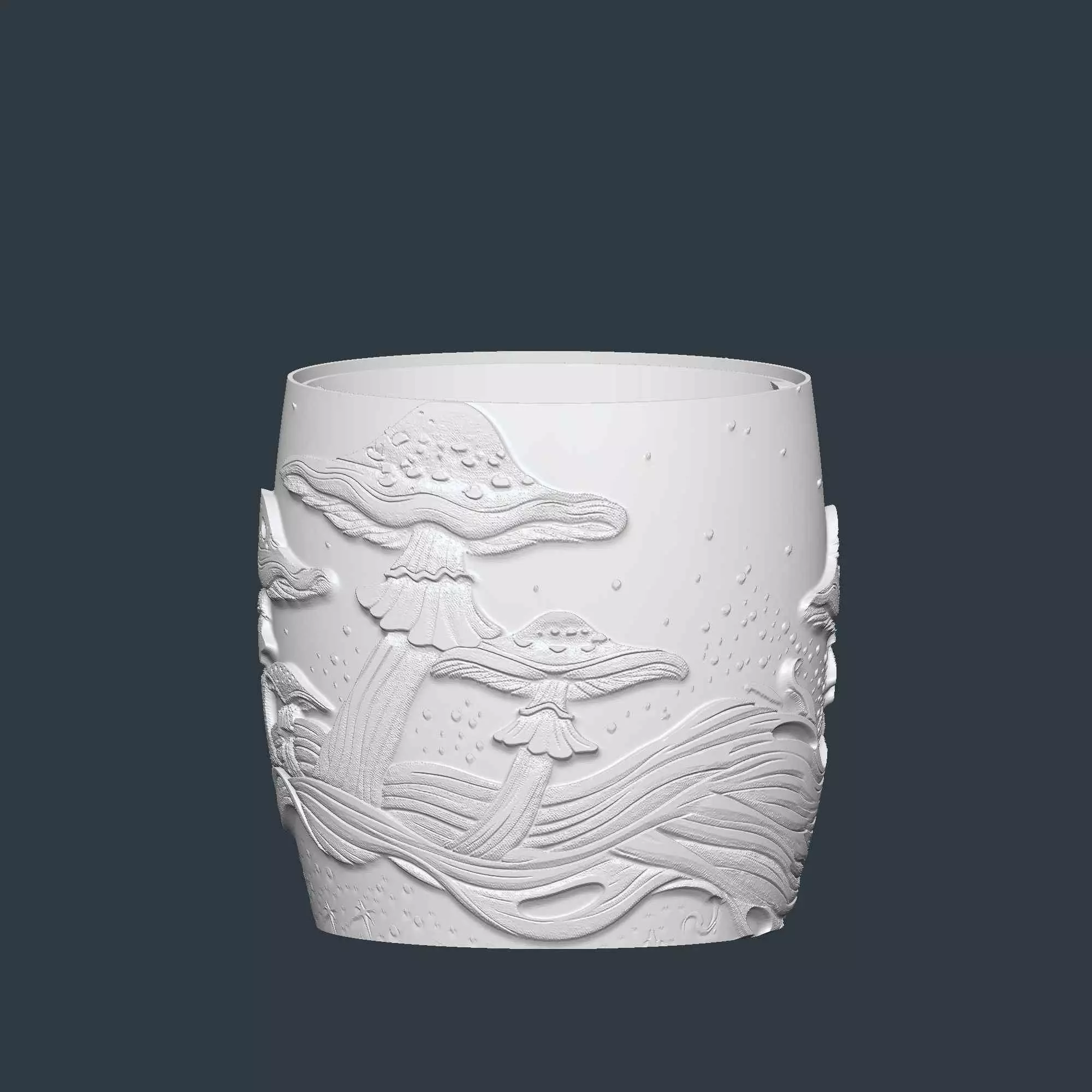Fly Agaric Plant Pot with Drainage No Supports Needed 3D print model_7