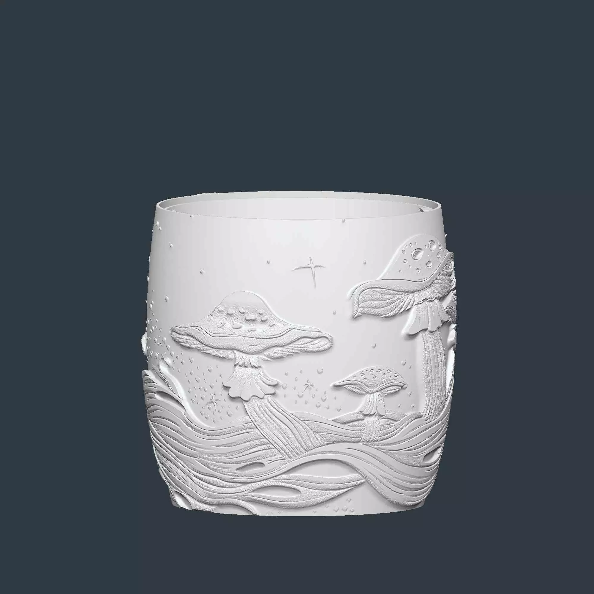 Fly Agaric Plant Pot with Drainage No Supports Needed 3D print model_9