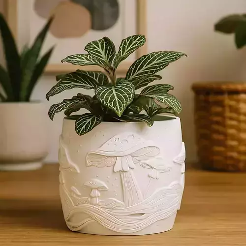 Fly Agaric Plant Pot with Drainage No Supports Needed