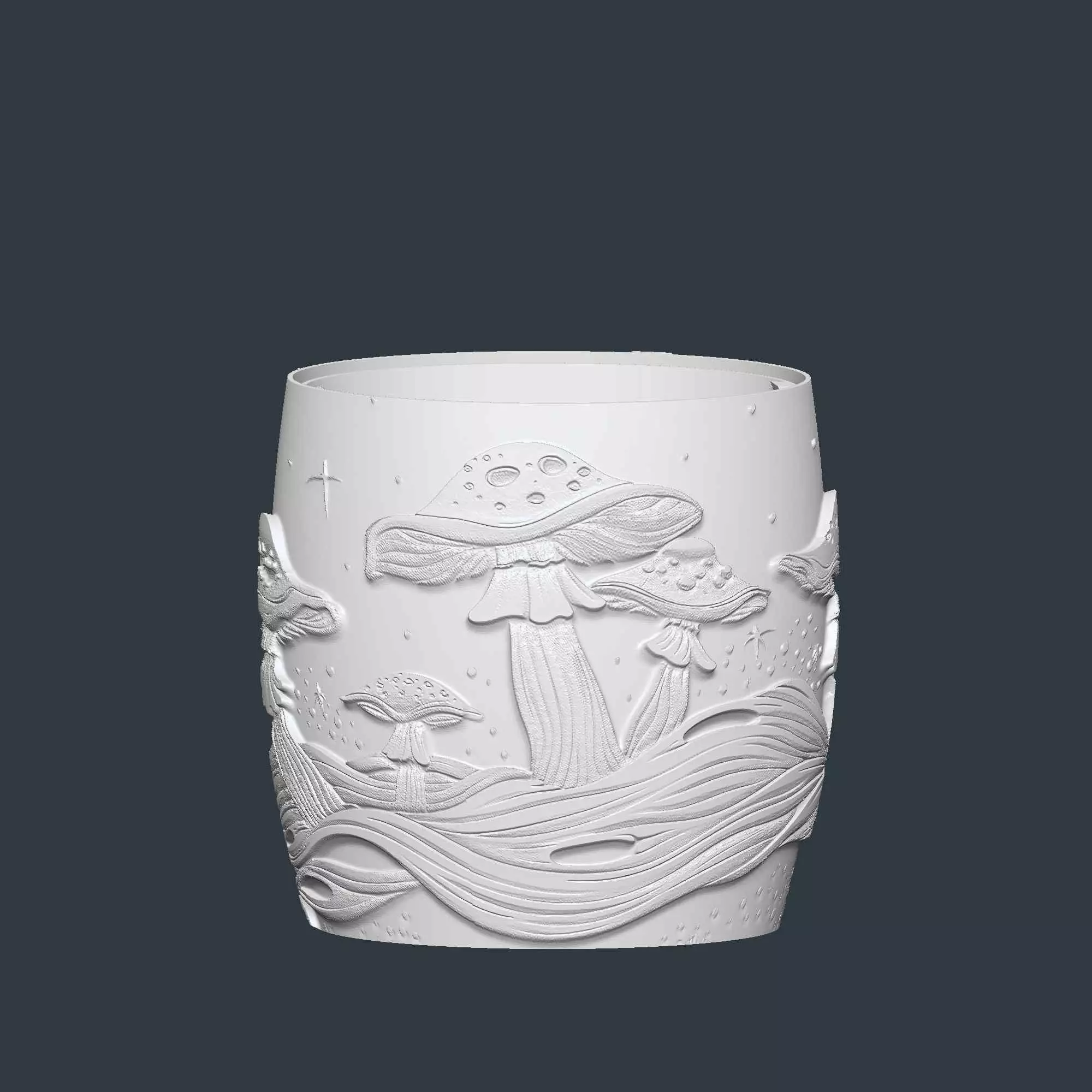 Fly Agaric Plant Pot with Drainage No Supports Needed 3D print model_1