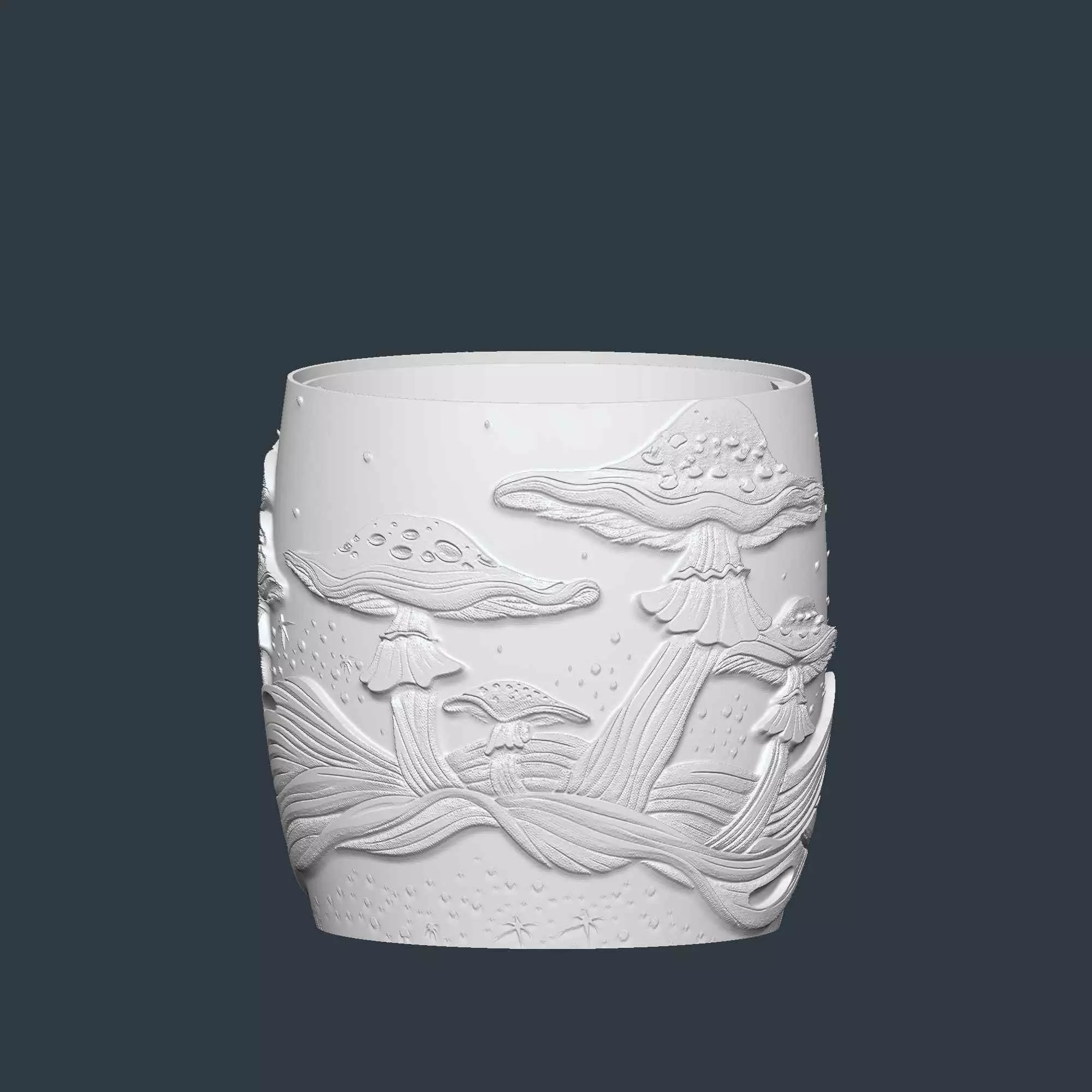 Fly Agaric Plant Pot with Drainage No Supports Needed 3D print model_6