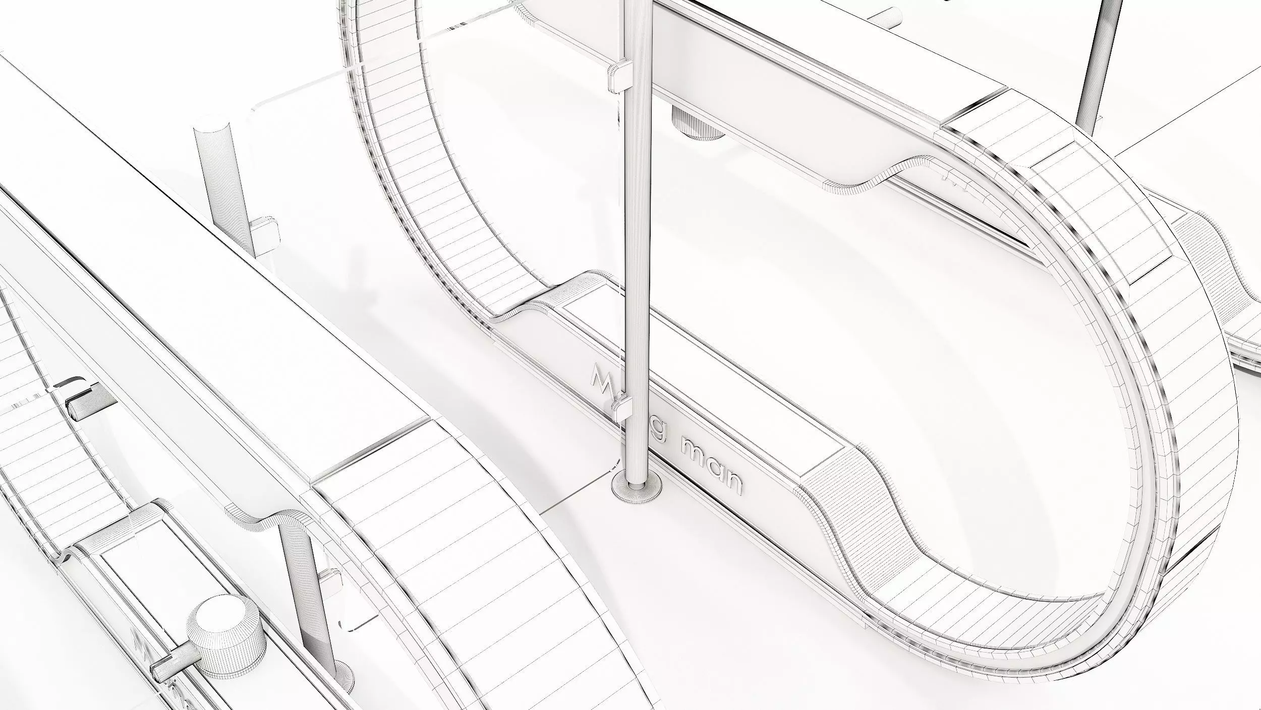 Automatic Turnstiles Gate 3D model_7