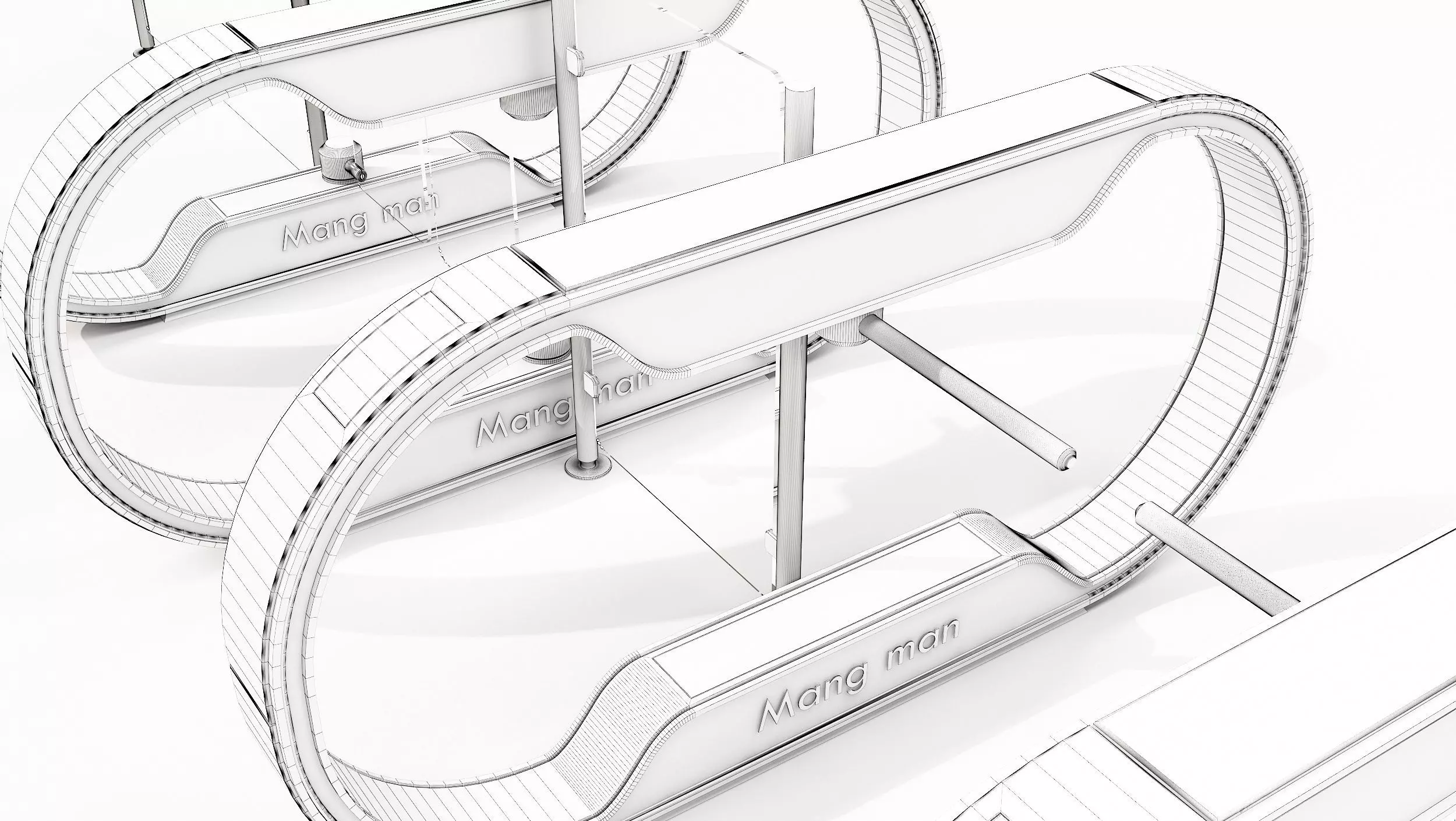 Automatic Turnstiles Gate 3D model_8