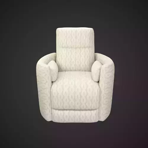 Modern Recliner Armchair 3D Model - Lounge Chair with Cushion