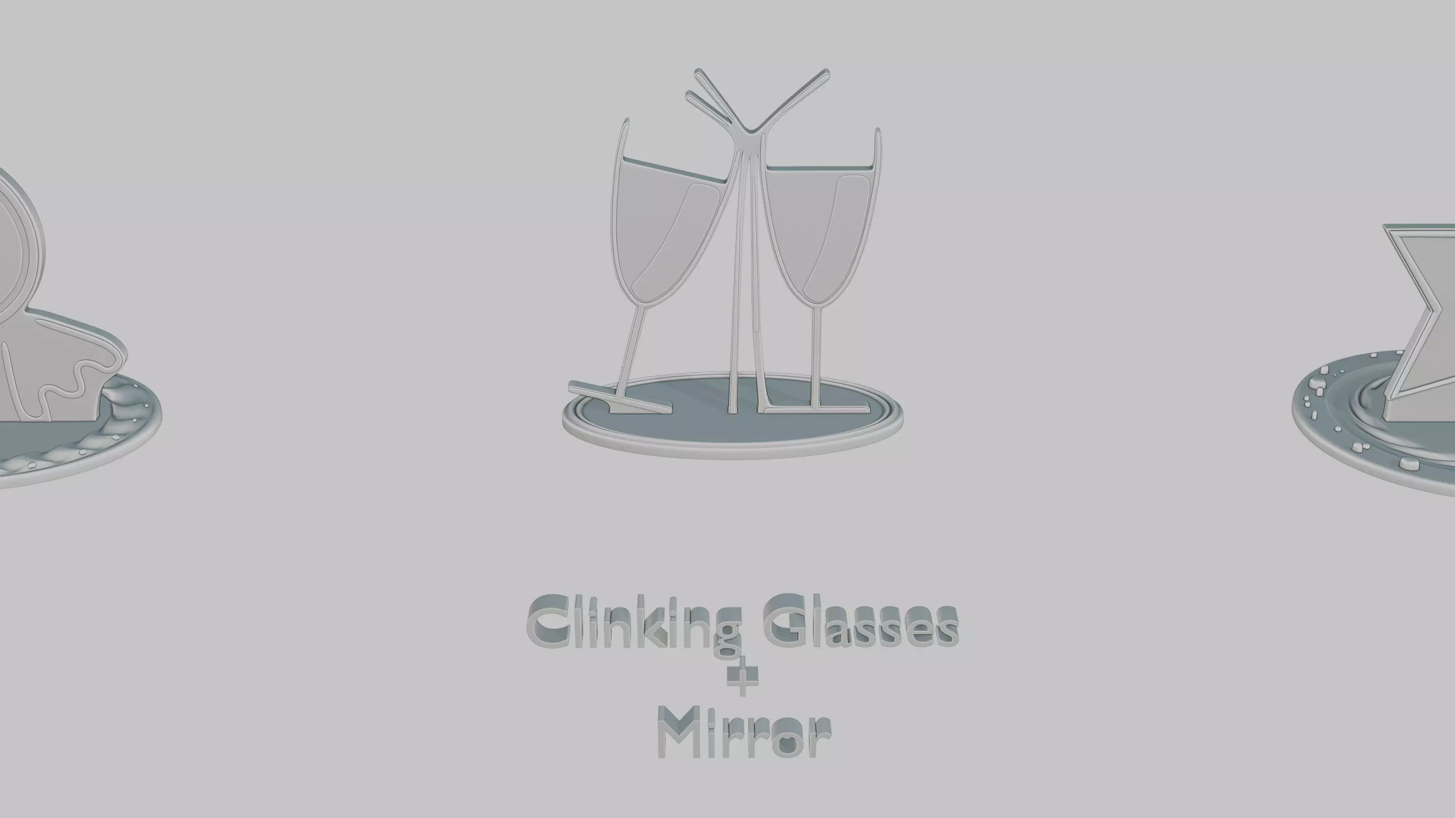 Romantic Moments Pack Emoji Statues 3D print model_34