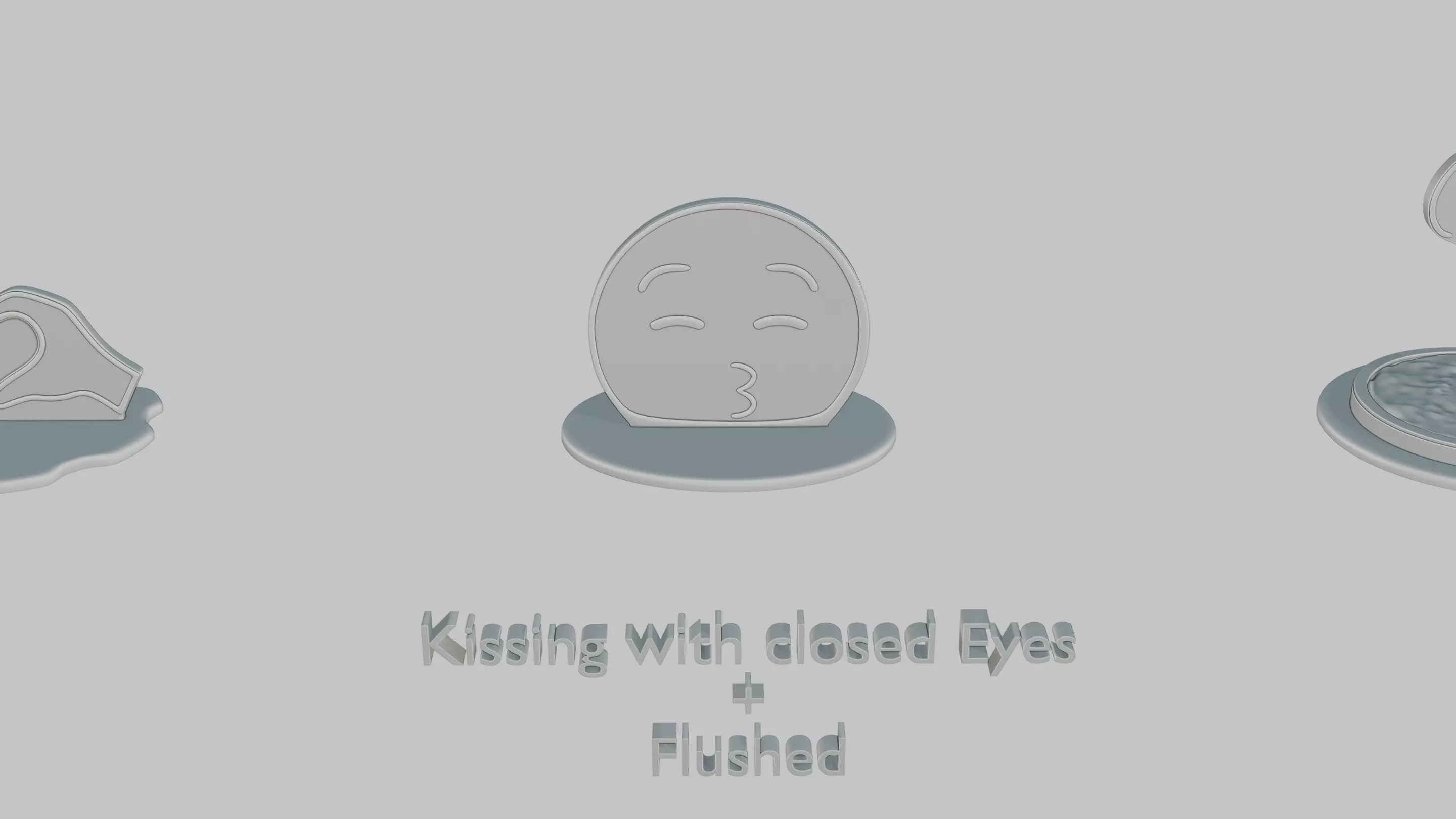 Romantic Moments Pack Emoji Statues 3D print model_19