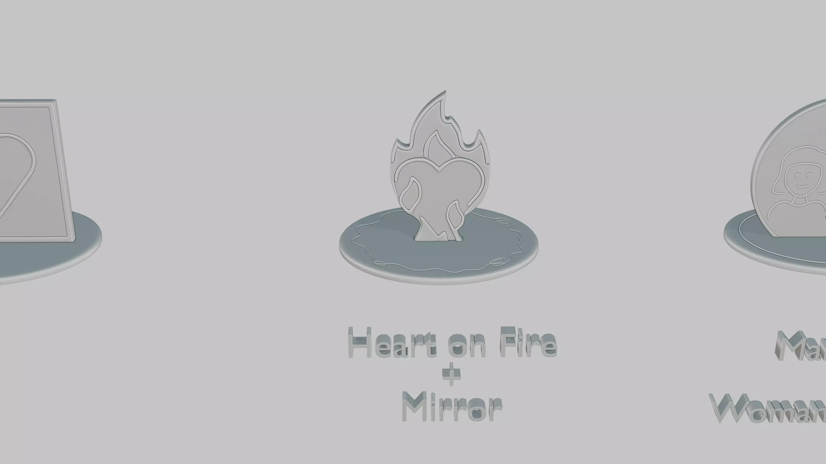 Romantic Moments Pack Emoji Statues 3D print model_14