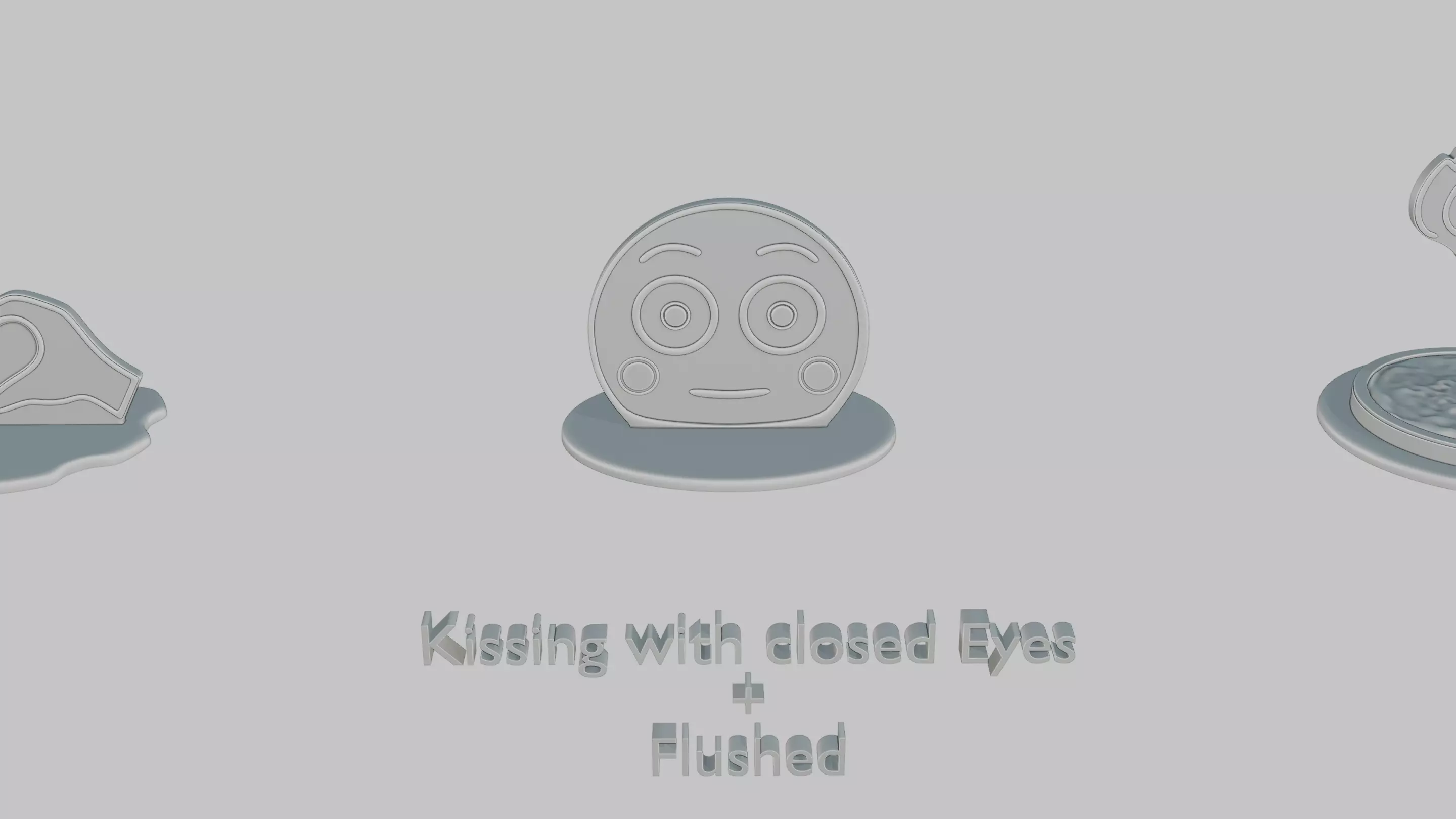 Romantic Moments Pack Emoji Statues 3D print model_20