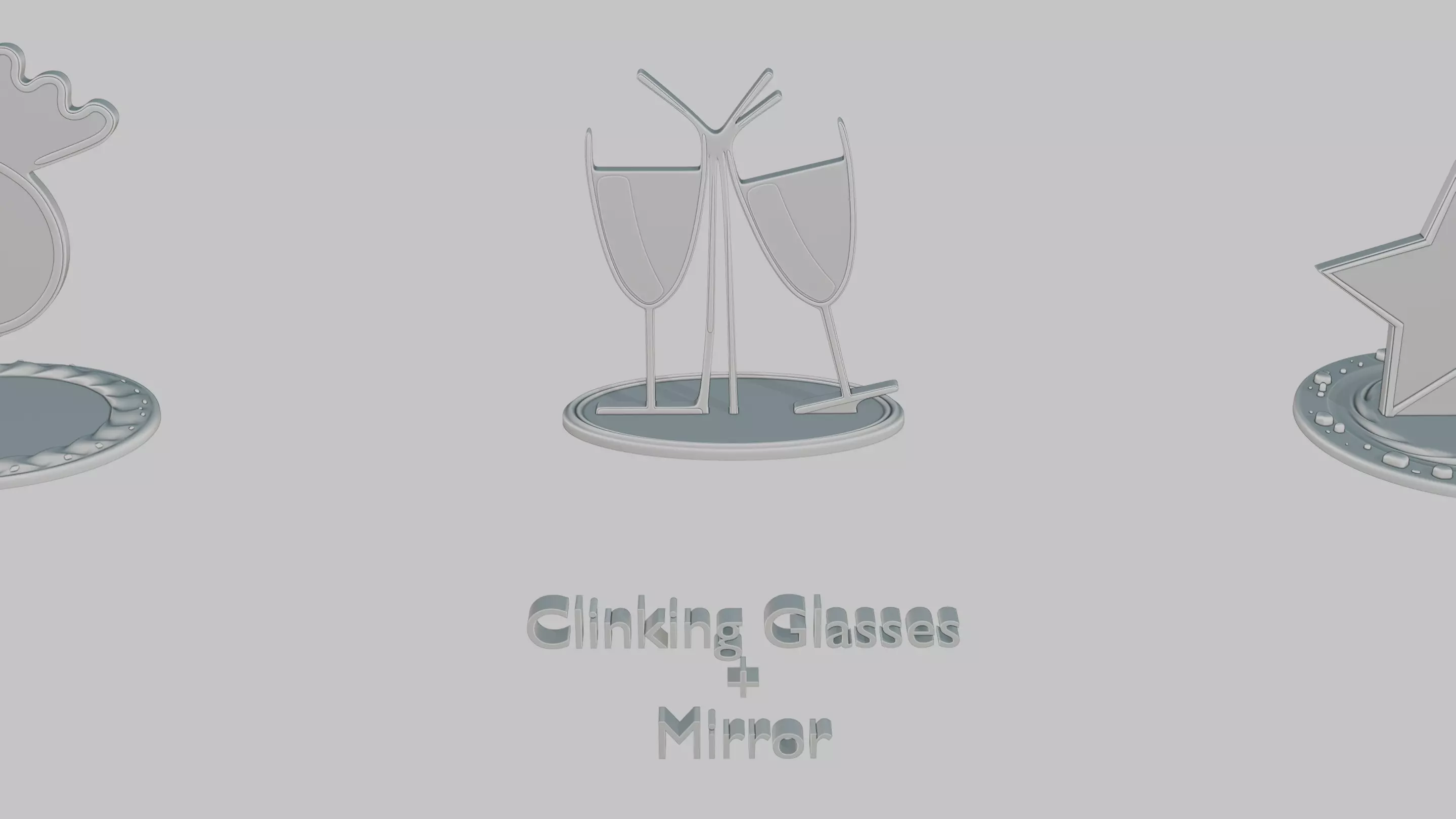 Romantic Moments Pack Emoji Statues 3D print model_33