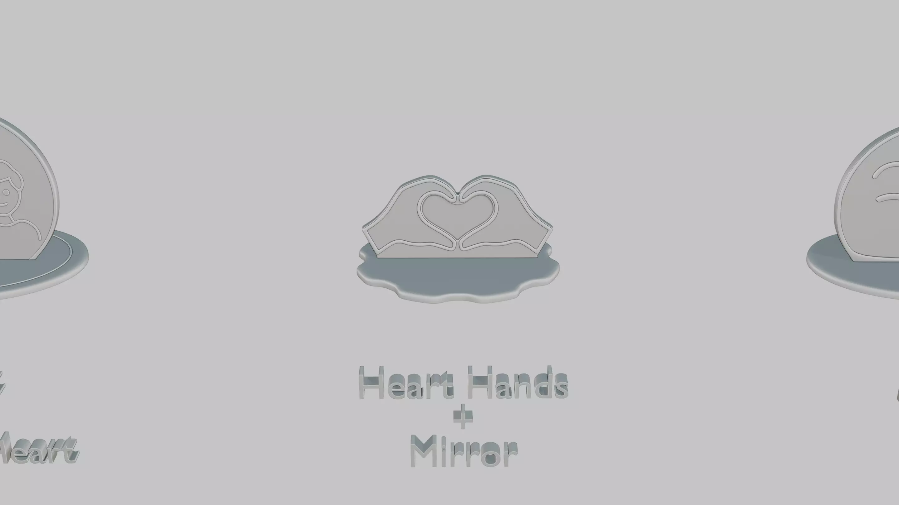 Romantic Moments Pack Emoji Statues 3D print model_17