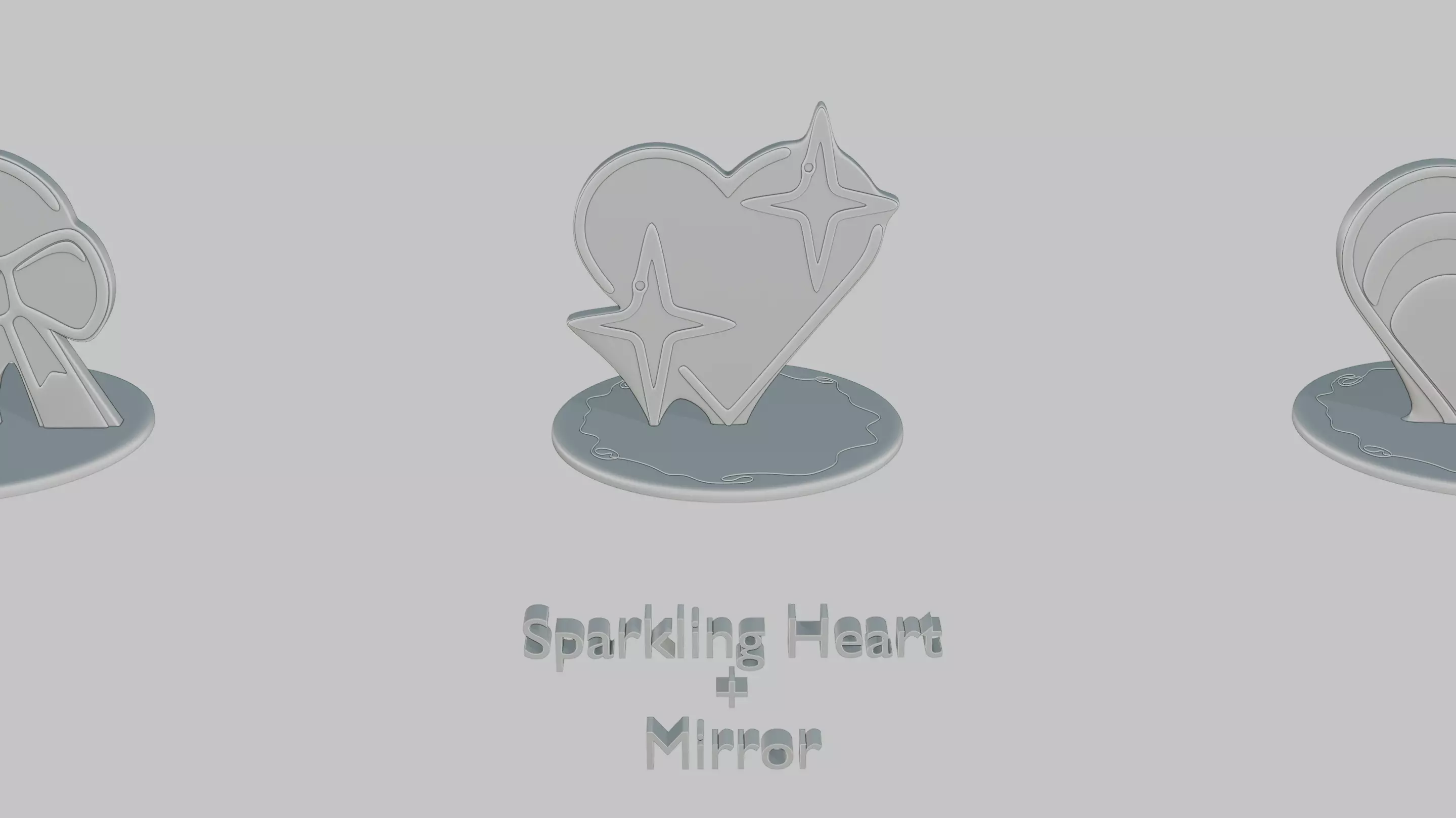 Romantic Moments Pack Emoji Statues 3D print model_7