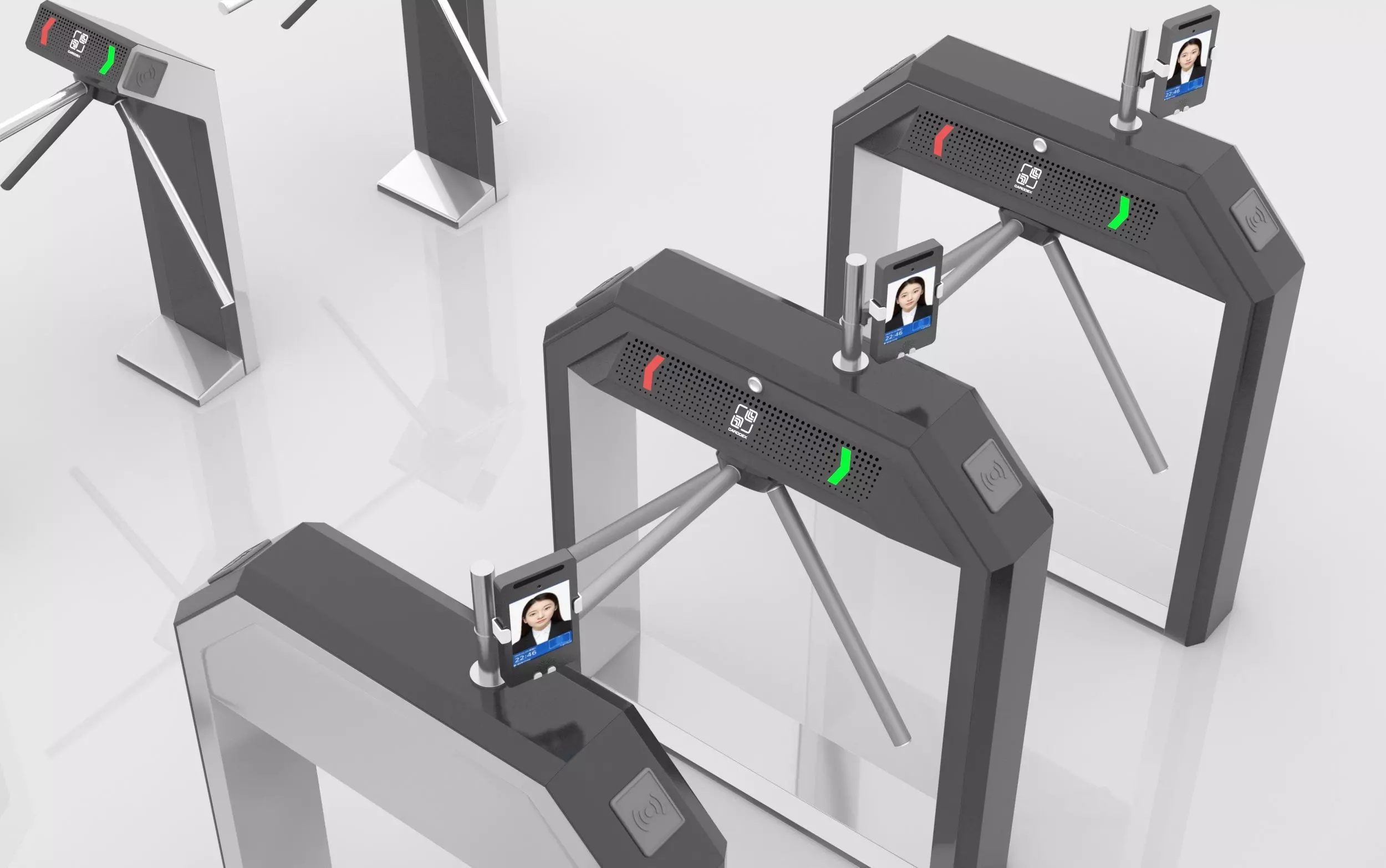 Automatic Turnstiles Gate 3D model_4