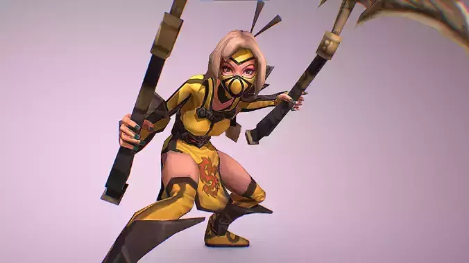 Akali - Stinger v1 - League Of Legends Low-poly 3D model
