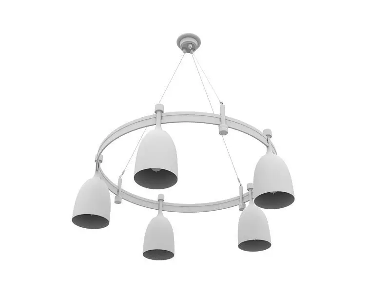 Modern Cone Shaped Pendant Light 3D Model Hanging Lamp 3ds Max 3D model_11