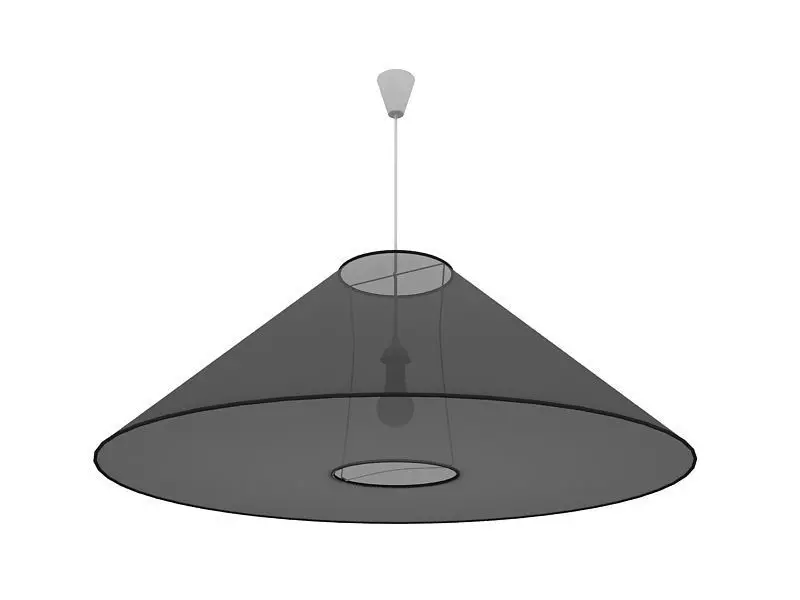 Modern Cone Shaped Pendant Light 3D Model Hanging Lamp 3ds Max 3D model_1