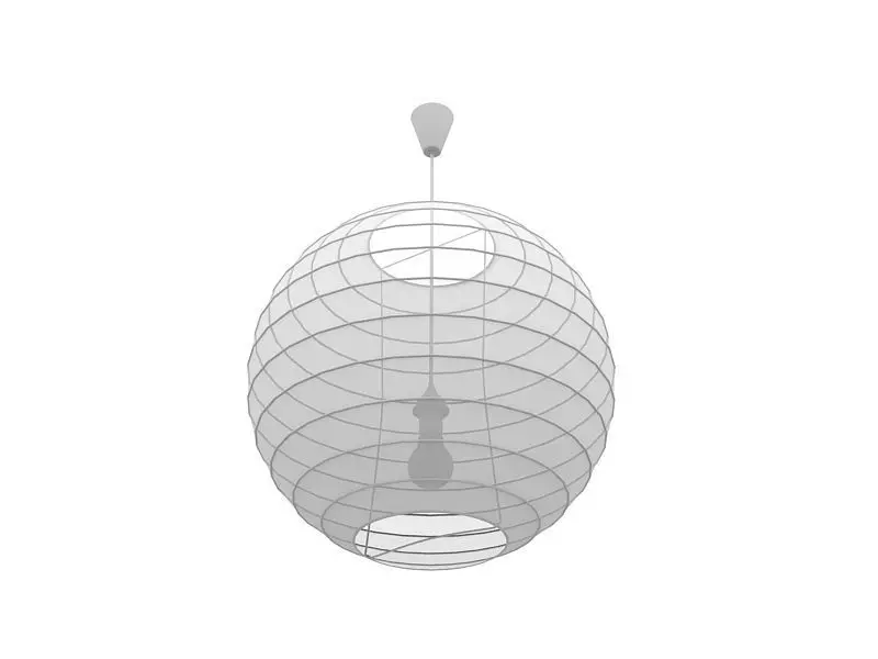 Modern Cone Shaped Pendant Light 3D Model Hanging Lamp 3ds Max 3D model_0
