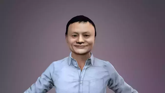 Realistic Male 3D Model Chinese tycoons Jack Ma Alibaba 