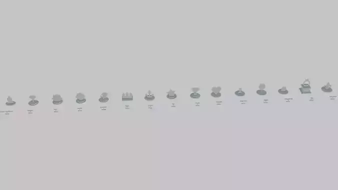 Royal Elegance Pack Emoji Statues 3D print model