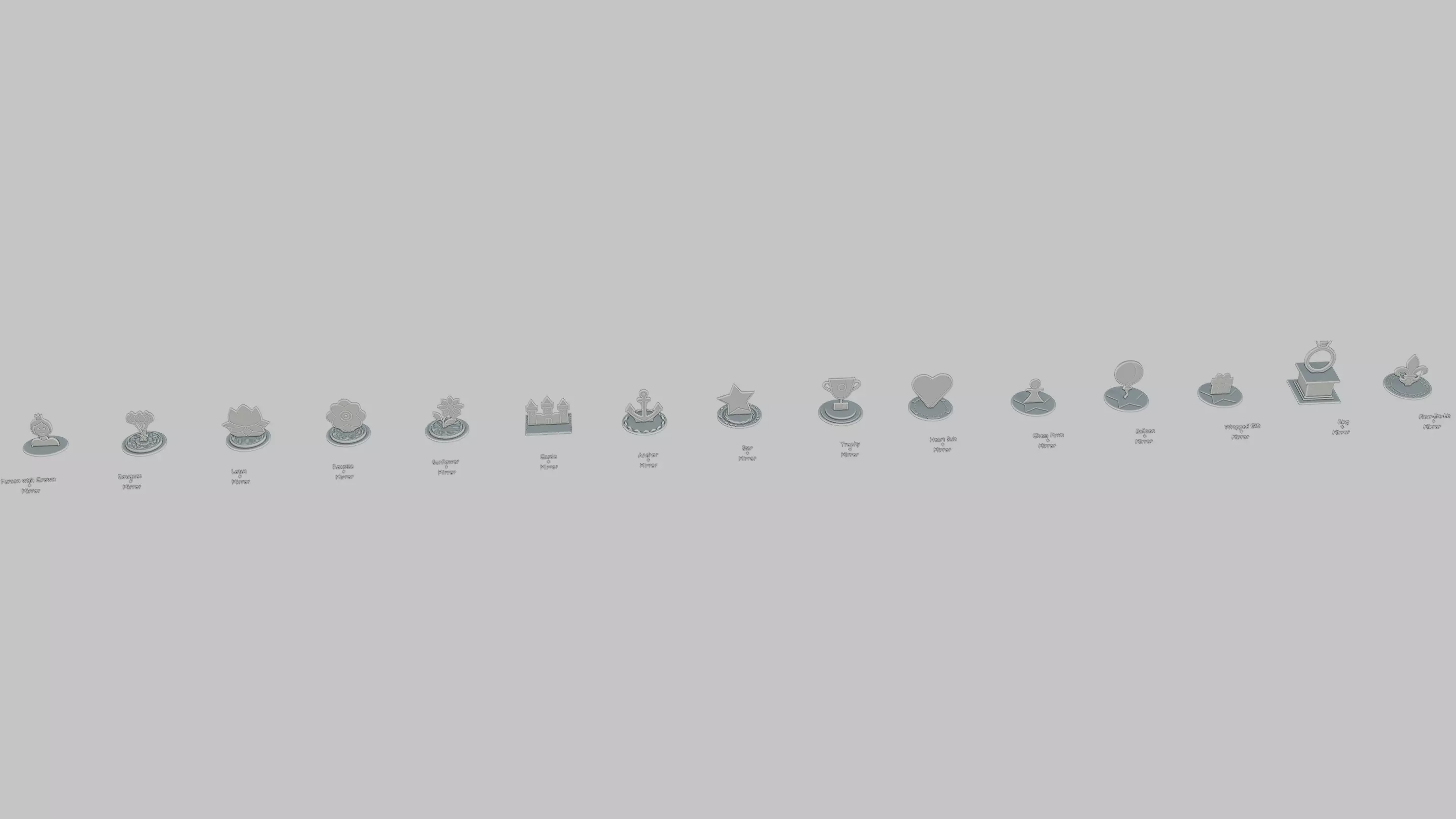 Royal Elegance Pack Emoji Statues 3D print model_0