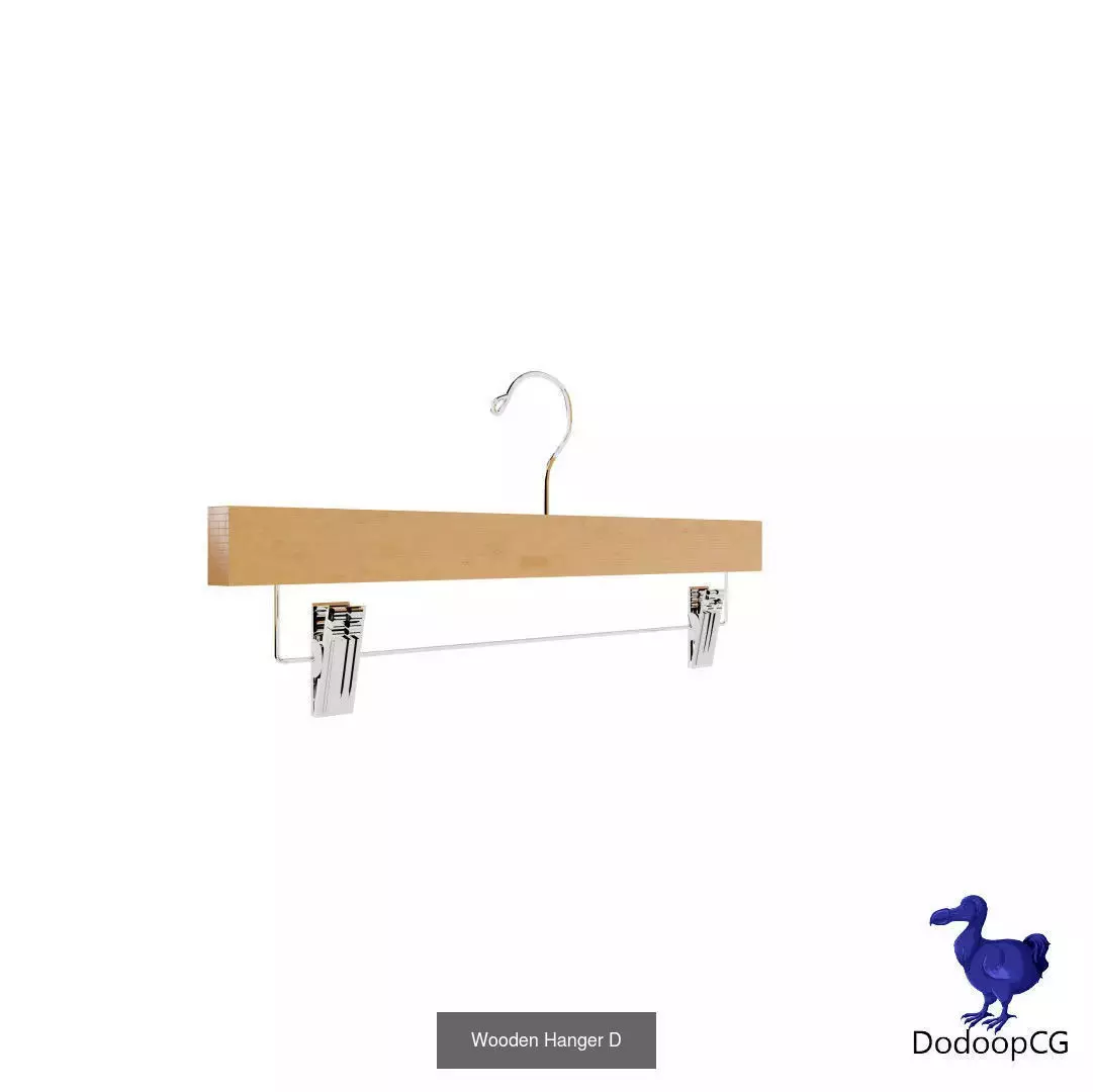 Wooden Hanger Collection - High Quality 3D Set _8
