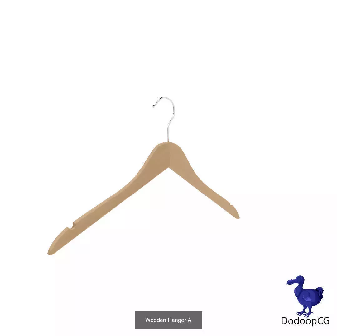 Wooden Hanger Collection - High Quality 3D Set _5