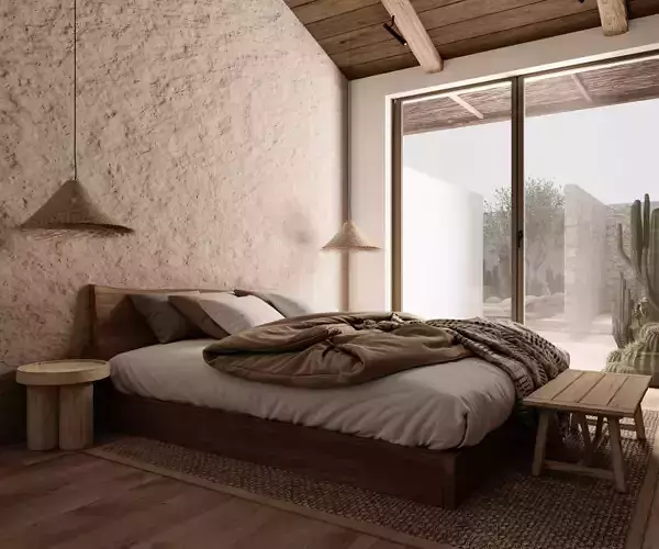 Wabi Sabi Bedroom Interior