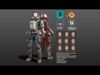 Space Marshal Female Low-poly 3D model_1