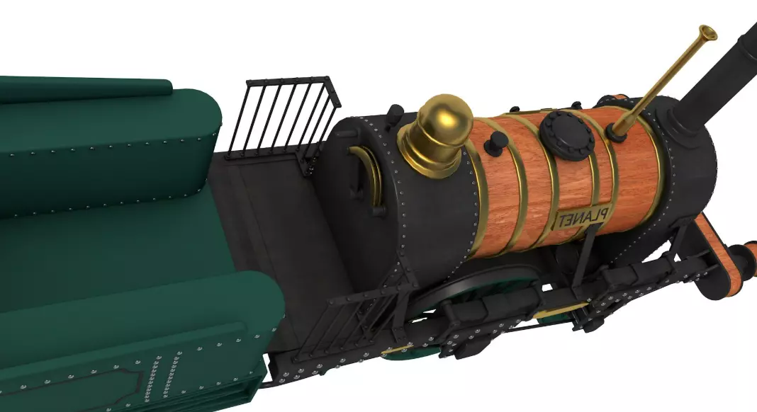 Planet by Robert Stephenson 1830 Locomotive 3D model_2
