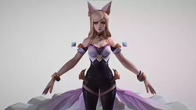 Ahri - KDA - League Of Legends - champions Low-poly 3D model