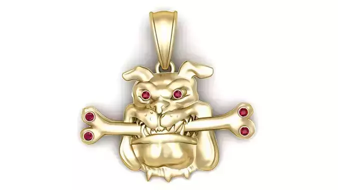  edgy gold pendant  3D print model