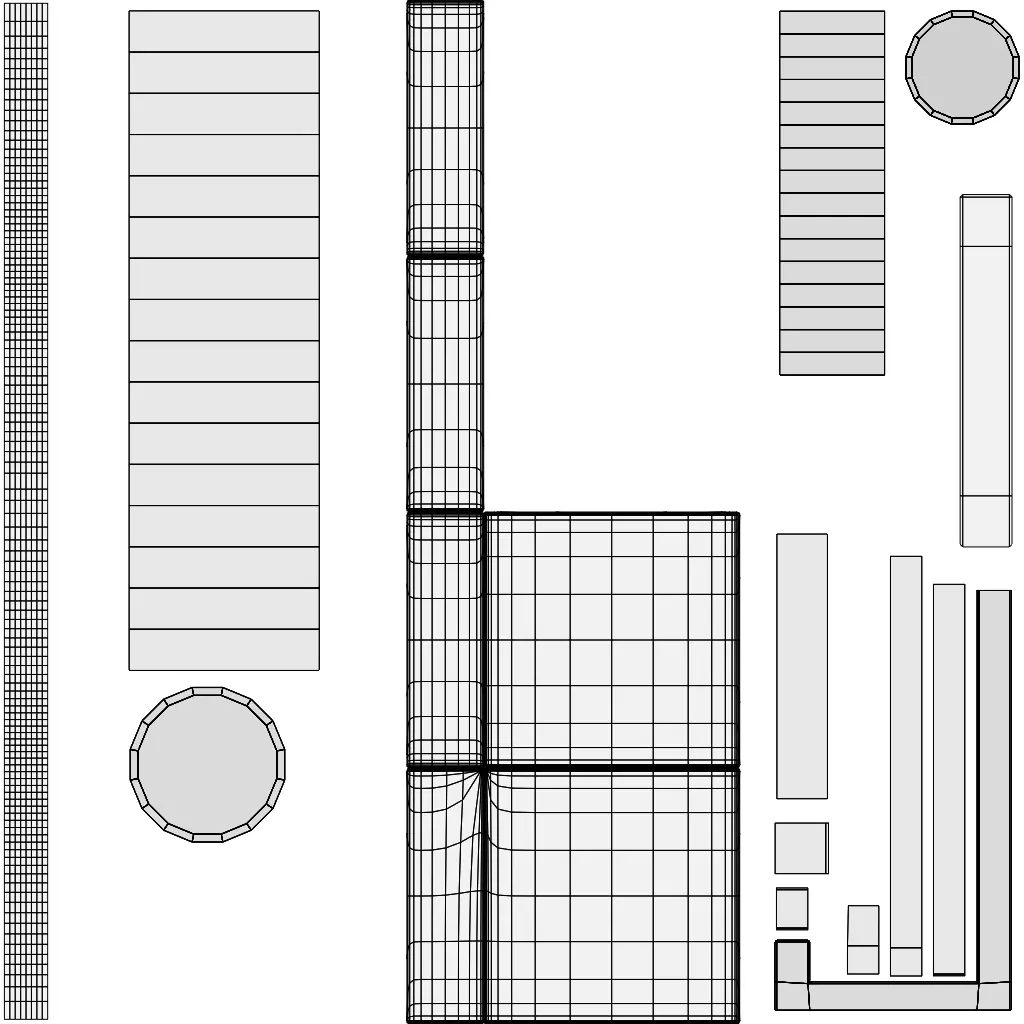 Modern LED Lamp 3D model_4