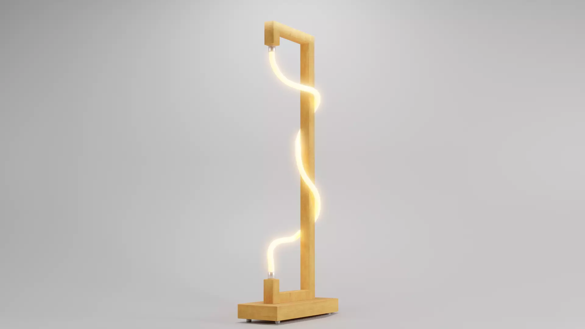 Modern LED Lamp 3D model_1
