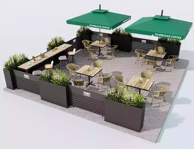 Outdoor Cafe and Restaurant Seating Elements 6