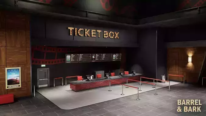 Movie Theater Scene with Foyer