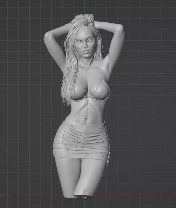 Beautiful Night club black woman 3d print model 3D print model_1