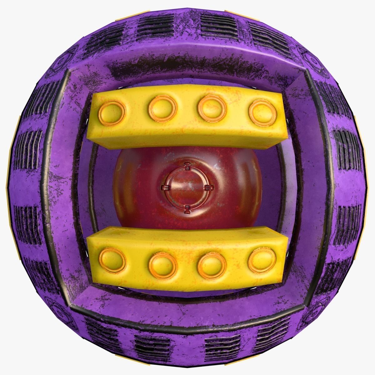 Sci Fi Ball Low Poly Low-poly 3D model_2