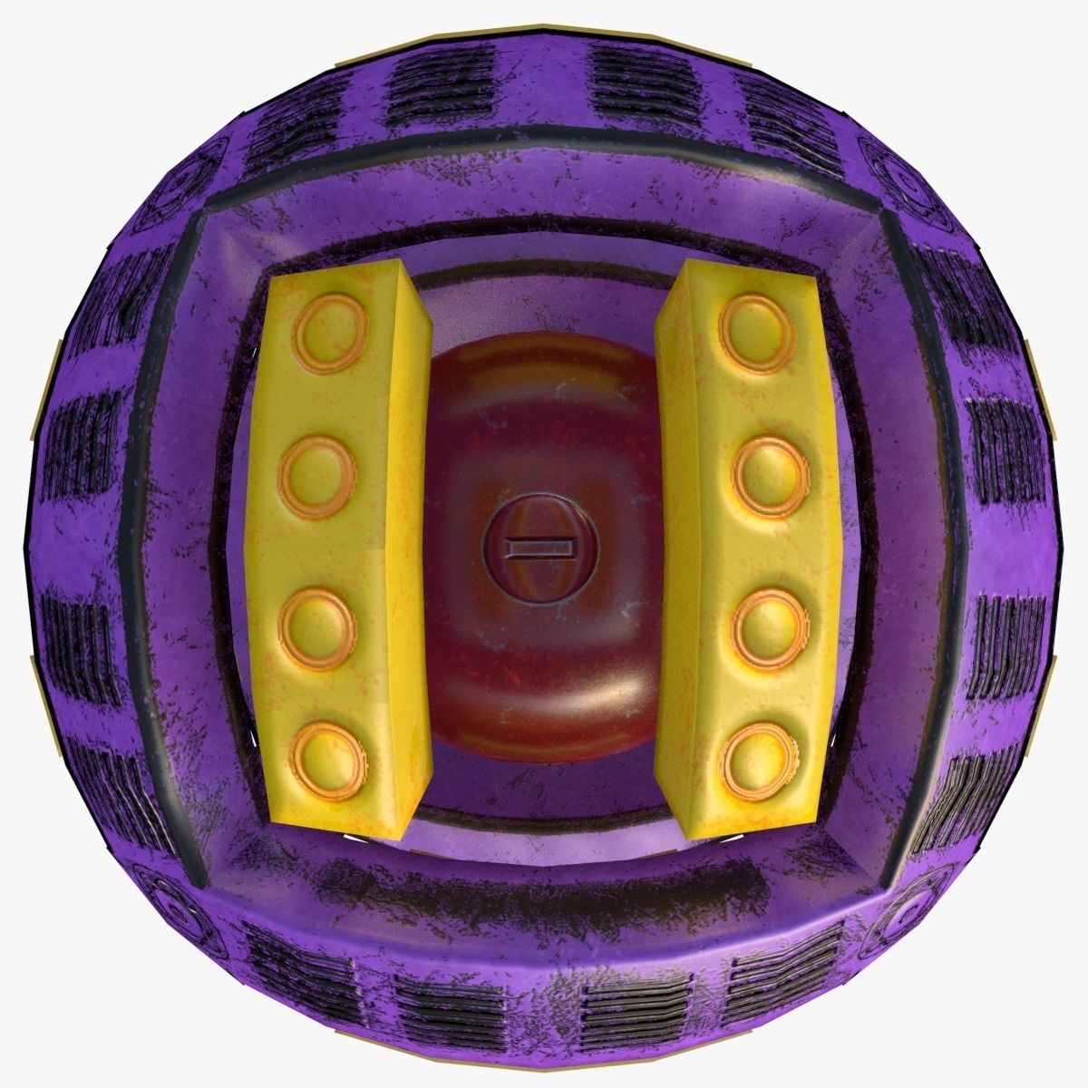 Sci Fi Ball Low Poly Low-poly 3D model_4