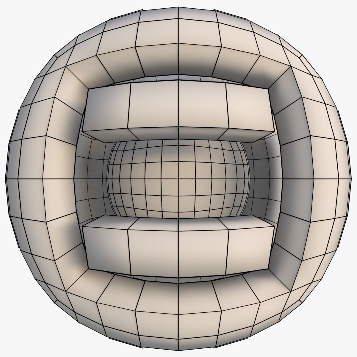 Sci Fi Ball Low Poly Low-poly 3D model_3