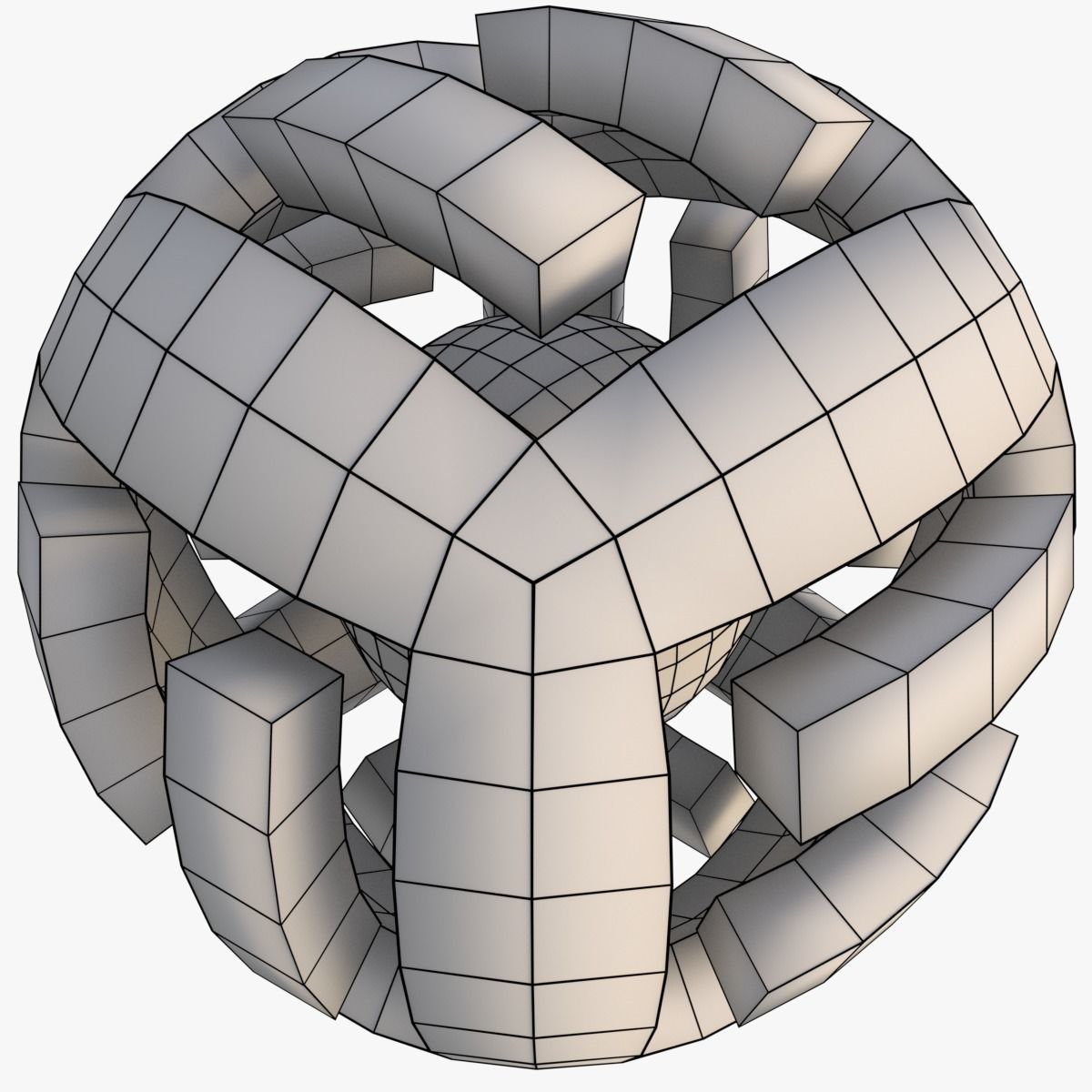 Sci Fi Ball Low Poly Low-poly 3D model_1