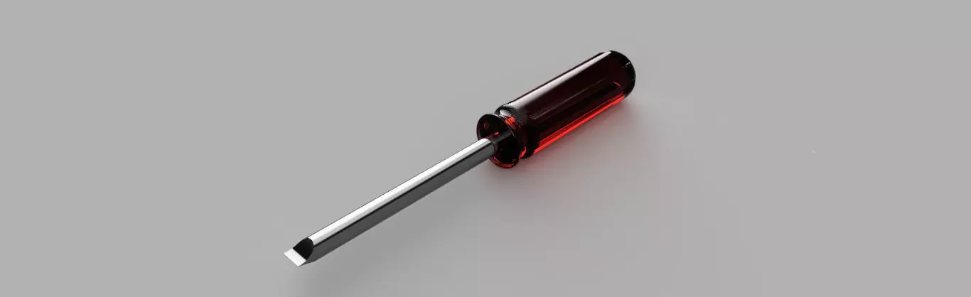 Realistic 3D Screwdriver Model High Detail And Textured 3D print model_2