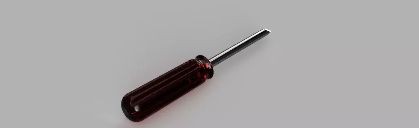 Realistic 3D Screwdriver Model High Detail And Textured 3D print model_0