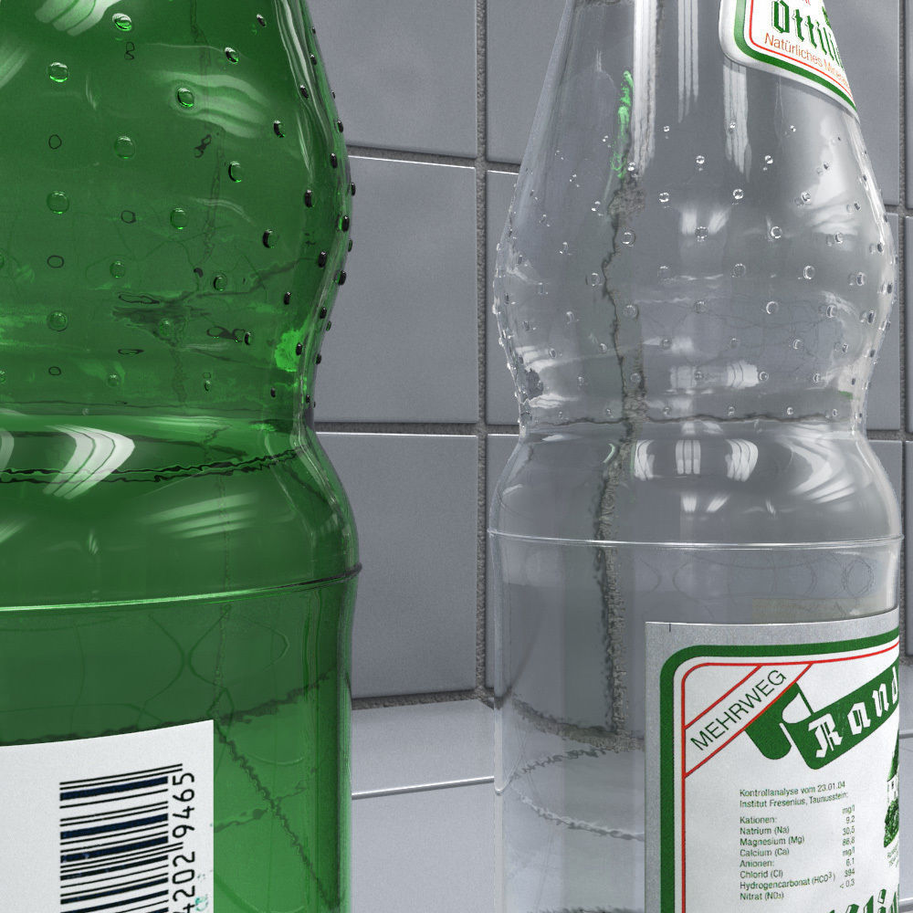 Water Bottles 3D model_1