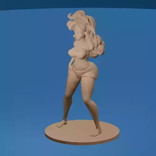 Sexy Toon Girl STL Pinup Style 3D Printable Figure